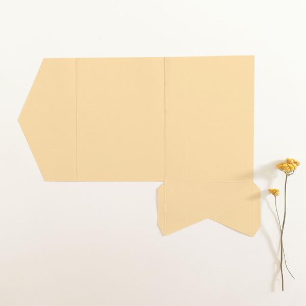 Pocketfold-Karte B6 Struktur-Karton "Struktur Sand" Exklusiv Line