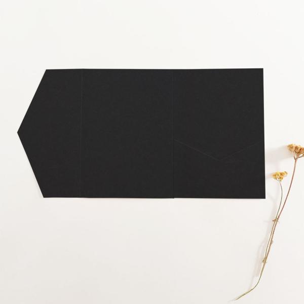 Pocketfold-Karte B6 Recycling "Recycling Schwarz" Exklusiv Line