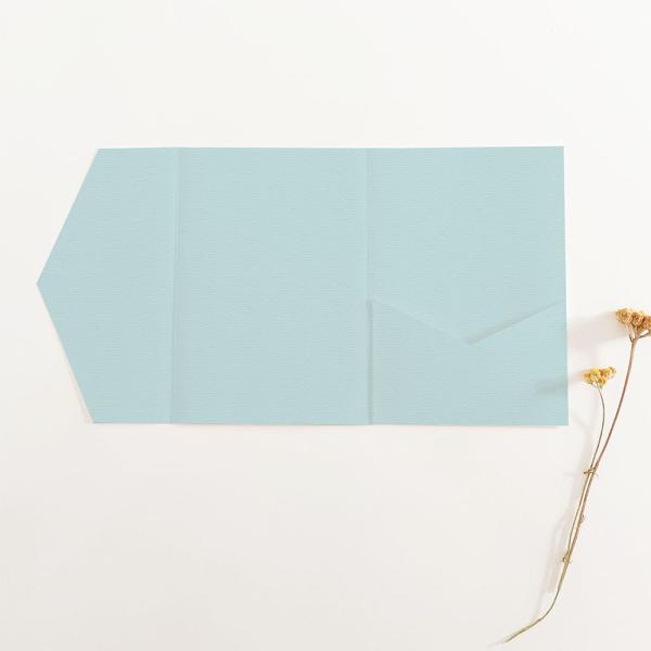 Pocketfold-Karte B6 Struktur-Karton "Struktur Puderblau" Exklusiv Line