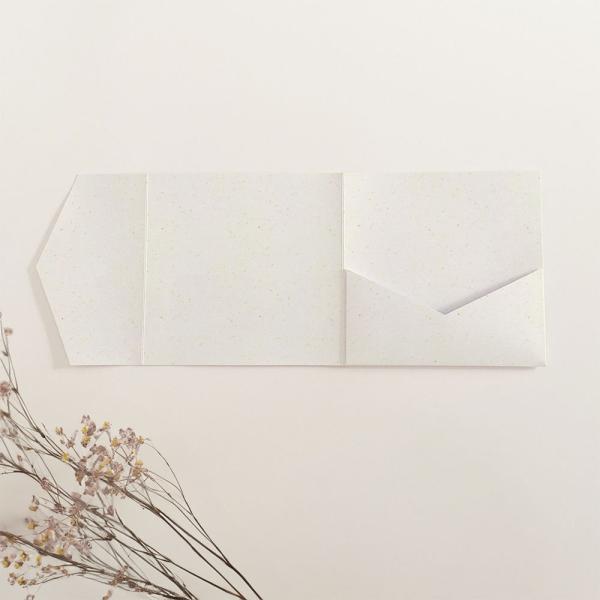 Pocketfold-Karte Quadrat (15x15) Recycling-Karton "Recycling Bermgras" Exklusiv Line