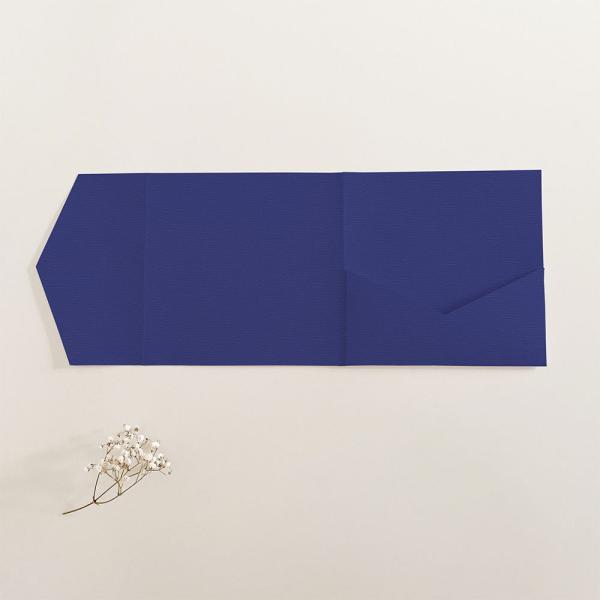 Pocketfold-Karte Quadrat (15x15) Struktur-Karton "Struktur Dunkelviolett" Exklusiv Line