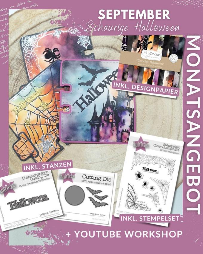 Kulricke Bundle "Schaurige Halloween" inkl. Stempelset, Stanzen und Designpapier