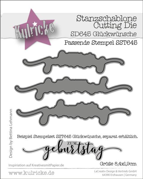 Kulricke Stanzschablone "Glückwünsche Geburtstag" Craft Die