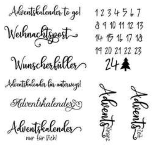 Kulricke Stempel "Adventskalender" Clear Stamp Motiv-Stempel