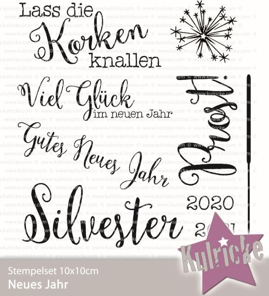 Kulricke Stempelset "Neues Jahr" Clear Stamp Motiv-Stempel