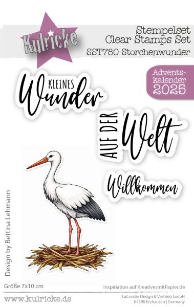 Kulricke Stempelset "Storchenwunder "  A7 Clear Stamp