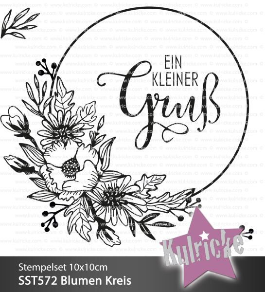Kulricke Stempel "Blumen Kreis" Clear Stamp Motiv-Stempel