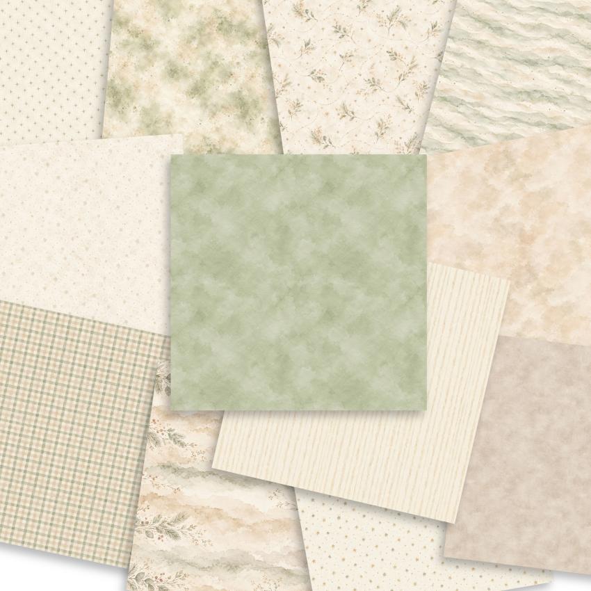 LaCreativ - Designpapier "Zarte Winterzweige" Paper Pack 12x12" - 12 Bogen