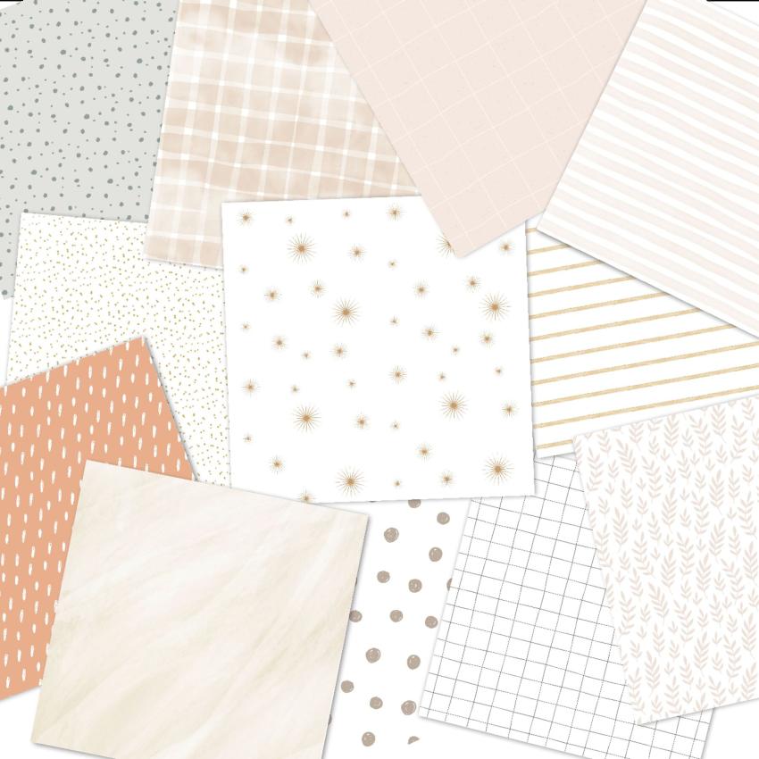 LaCreativ - Designpapier "Boho Mustermix" Paper Pack 6x6" - 24 Bogen