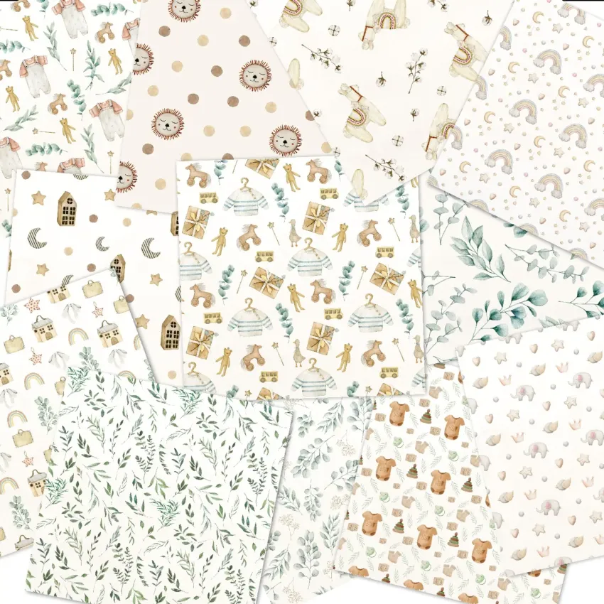 LaCreativ - Designpapier "Eukalyptus-Babyzauber" Paper Pack 6x6" - 24 Bogen