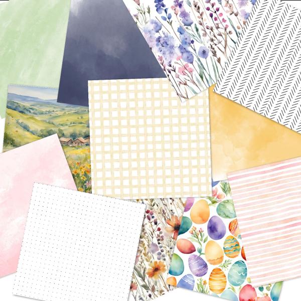 LaCreativ - Designpapier "Frühlings-Oster Mix" Paper Pack 6x6" - 24 Bogen