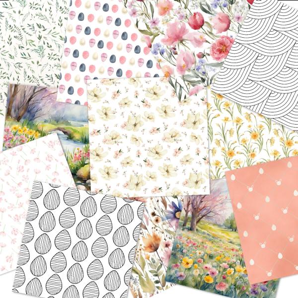 LaCreativ - Designpapier "Frühlings-Oster Mix" Paper Pack 6x6" - 24 Bogen
