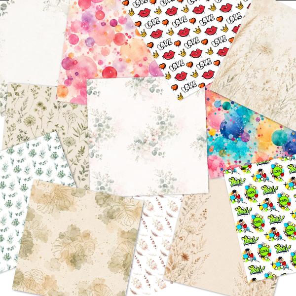Gratis ab 80 € - Designpapier "Gratis Sommermix 2026" Paper Pack 6x6" - 24 Bogen