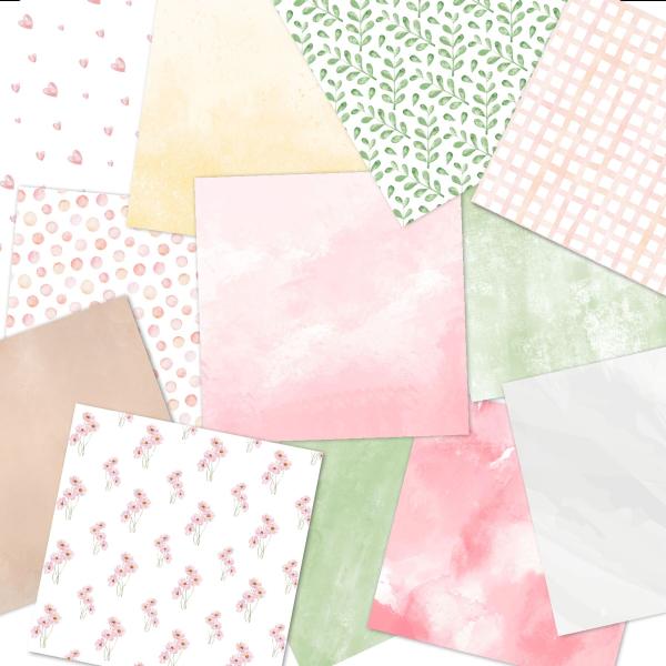 LaCreativ - Designpapier "Niedliche Muttertagsgrüße" Paper Pack 6x6" - 24 Bogen