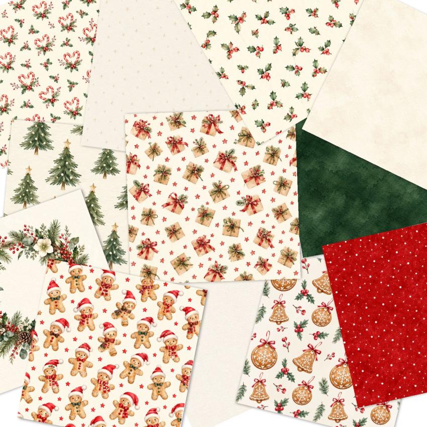 LaCreativ - Designpapier "Omas Weihnachtsstube" Paper Pack 6x6" - 24 Bogen