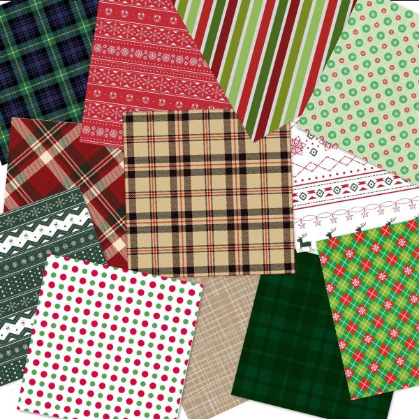 LaCreativ - Designpapier "Skandinavisches Winterkaro" Paper Pack 6x6" - 24 Bogen