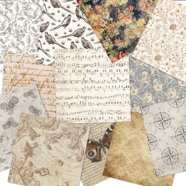 LaCreativ - Designpapier "Vintage Charme" Paper Pack 6x6" - 24 Bogen