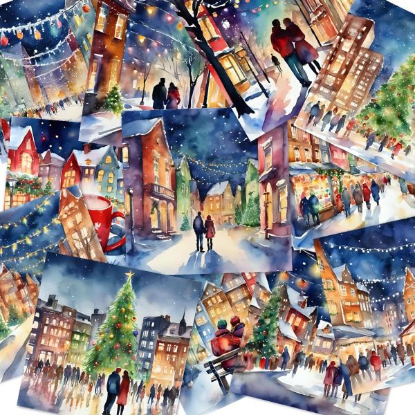 LaCreativ - Designpapier "Weihnachten in der Stadt" Paper Pack 6x6" - 24 Bogen