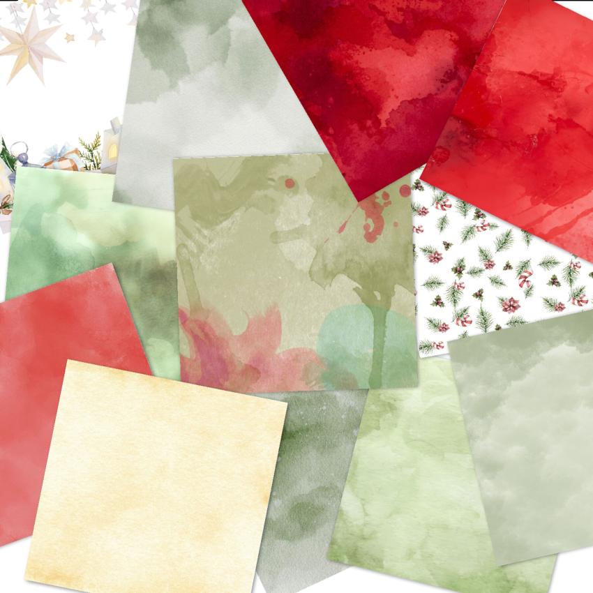 LaCreativ - Designpapier "Weihnachtsflora" Paper Pack 6x6" - 24 Bogen