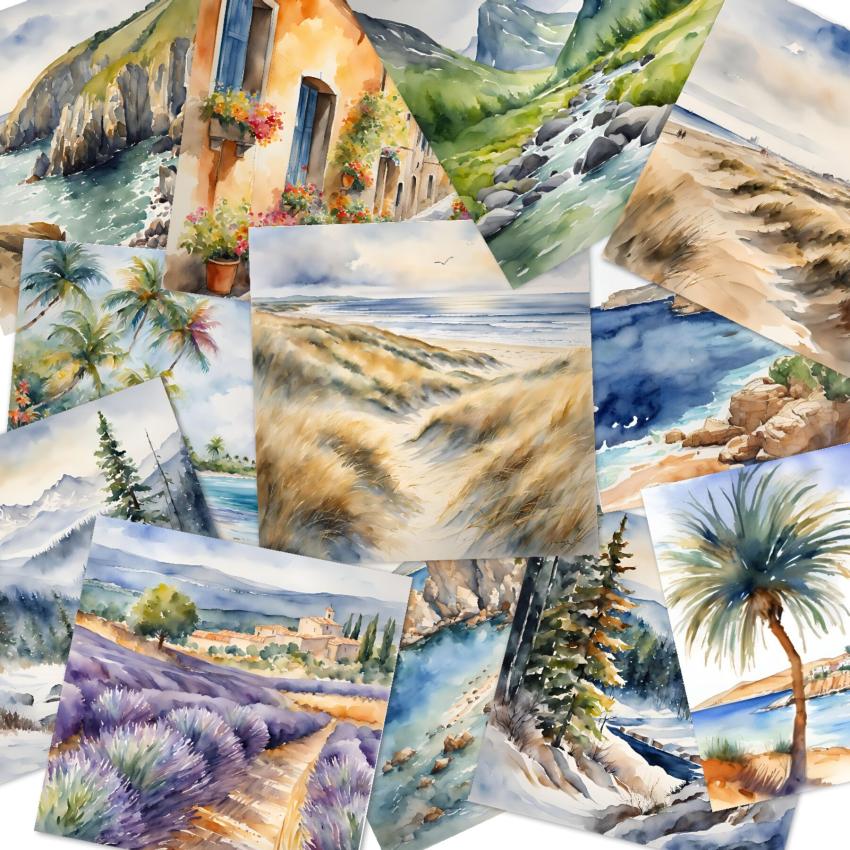 LaCreativ - Designpapier "Weltreise auf Rädern" Paper Pack 6x6" - 24 Bogen