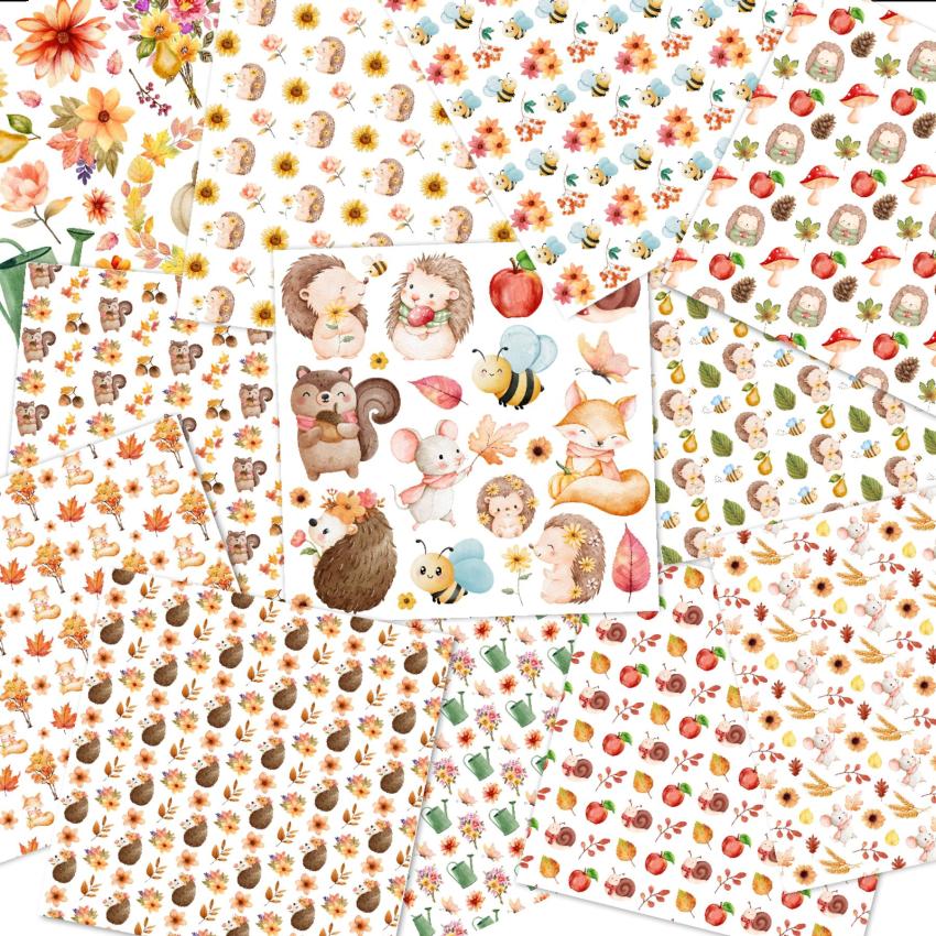 LaCreativ - Designpapier "Zuckersüßer Herbst" Paper Pack 6x6" - 24 Bogen