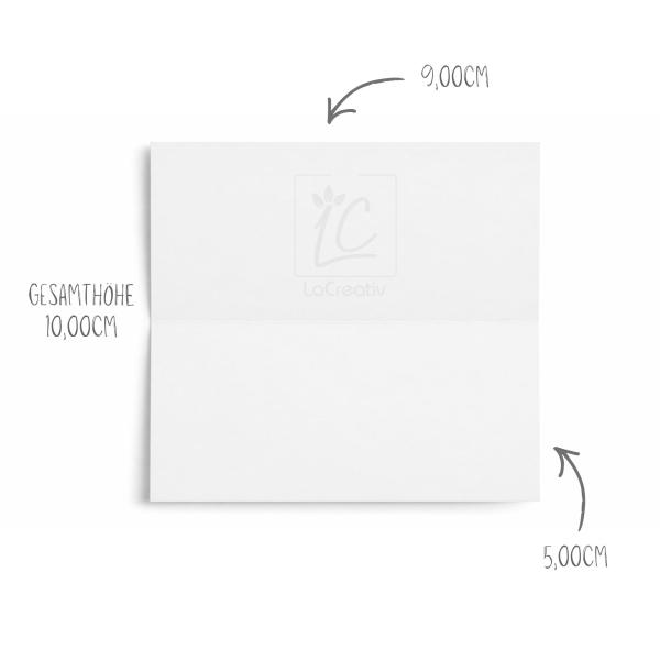 Tischkarte - Platzkarte 9 x 5 cm 220g/m² in graublau