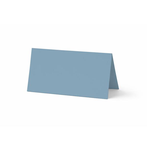 Tischkarte - Platzkarte 9 x 5 cm 220g/m² in graublau