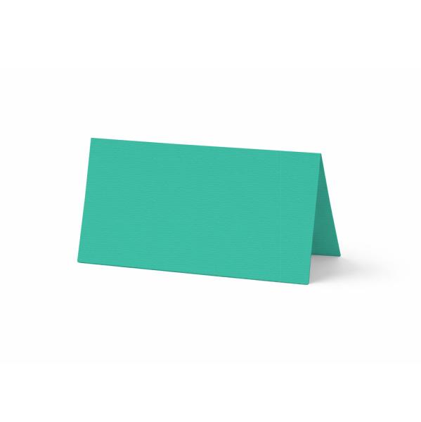 Tischkarte - Platzkarte 9 x 5 cm 210g/m² in struktur türkis