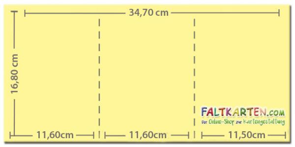 Trippelkarte - Leporello 220g/m² DIN B6 3-Fach in struktur naturell