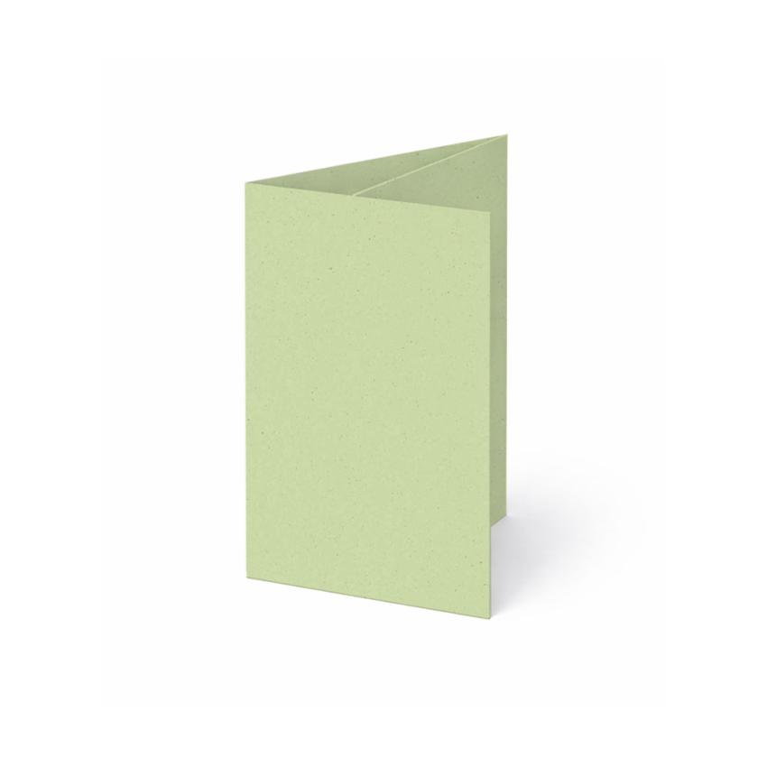 Trippelkarte - Leporello 250g/m² DIN A6 3-Fach in recycling kiwi