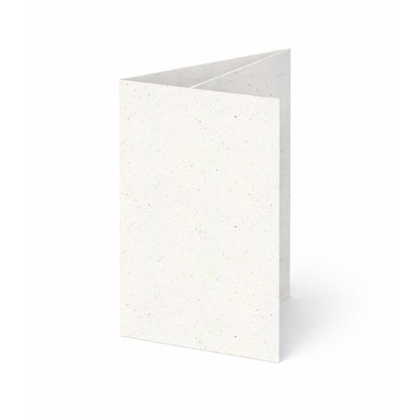 Trippelkarte - Leporello 250g/m² DIN B6 3-Fach in recycling bermgras