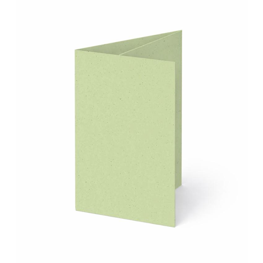 Trippelkarte - Leporello 250g/m² DIN B6 3-Fach in recycling kiwi