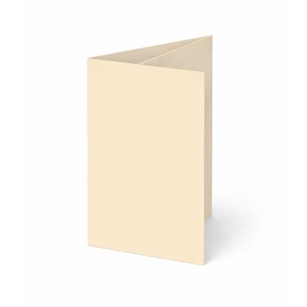 Trippelkarte - Leporello 240g/m² DIN B6 3-Fach in creme