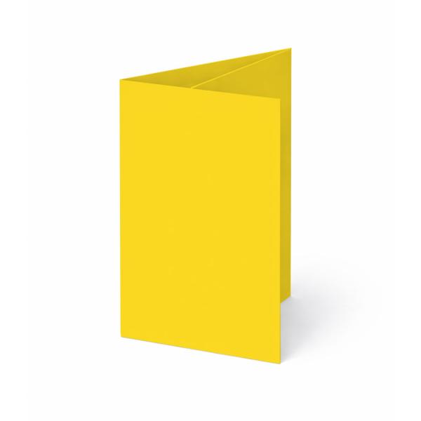Trippelkarte - Leporello 240g/m² DIN B6 3-Fach in sonnengelb