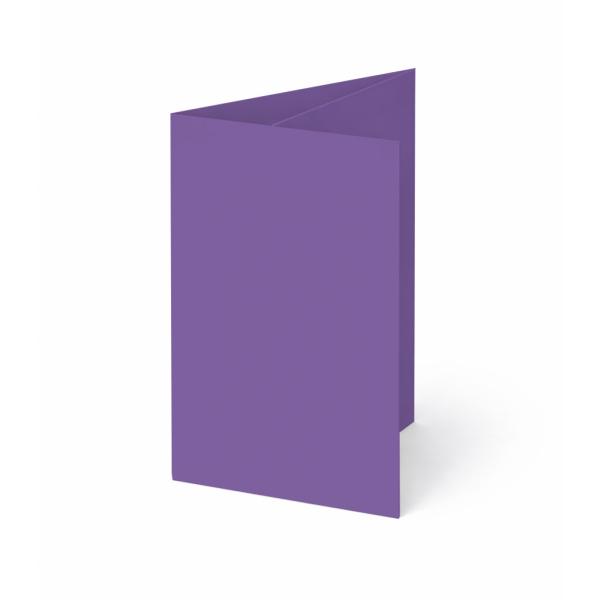 Trippelkarte - Leporello 220g/m² DIN B6 3-Fach in violett