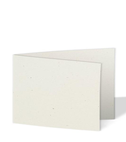 Doppelkarte - Faltkarte 250g/m² DIN B6 quer in recycling wollweiss