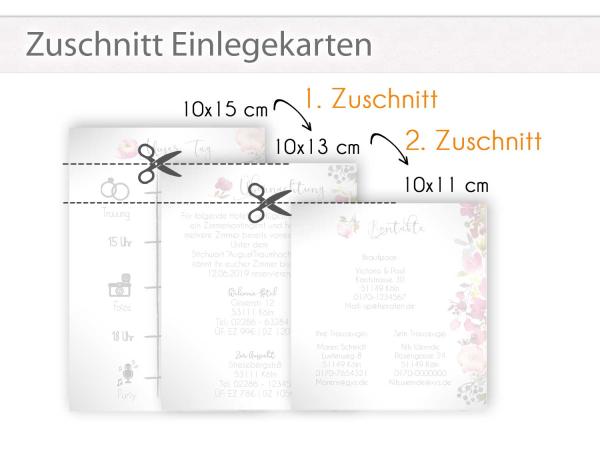 Zuschnitt Einlegekarten