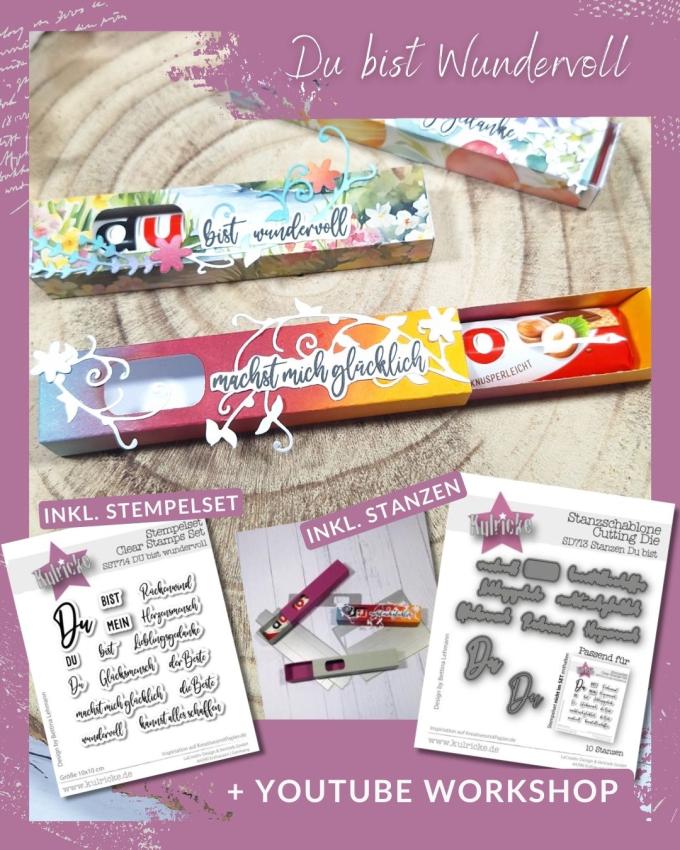 Kulricke Bundle " Du bist Wundervoll " inkl. Pralinenschachtel Stanze