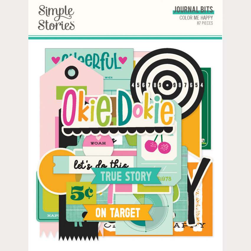 Simple Stories - Collectors Essential Kit "Color Me Happy" 12 Bogen Designpapier