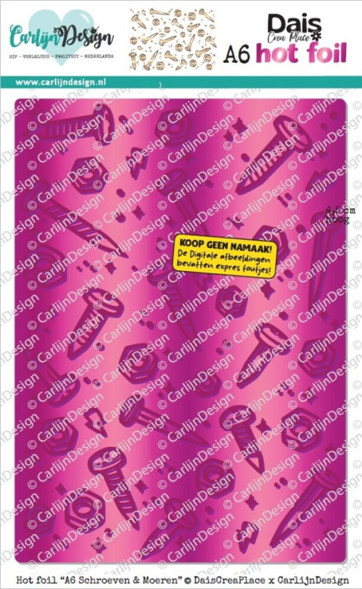 Carlijn Design "Screws & Nuts" Hot Foil A6