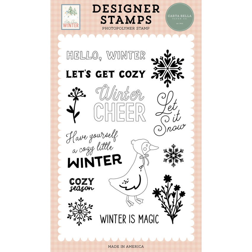 Carta Bella - Stempelset "Winter Cheer" Clear Stamps - Silly Goose Winter