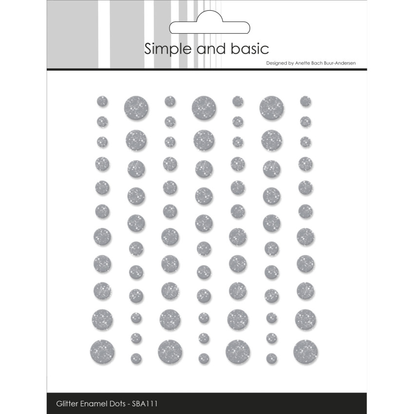Simple and Basic - Glitter Enamel Dots "Concrete"