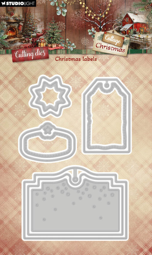 Studio Light - Stanzschablone "Christmas Labels" Cottage Christmas Cutting Dies