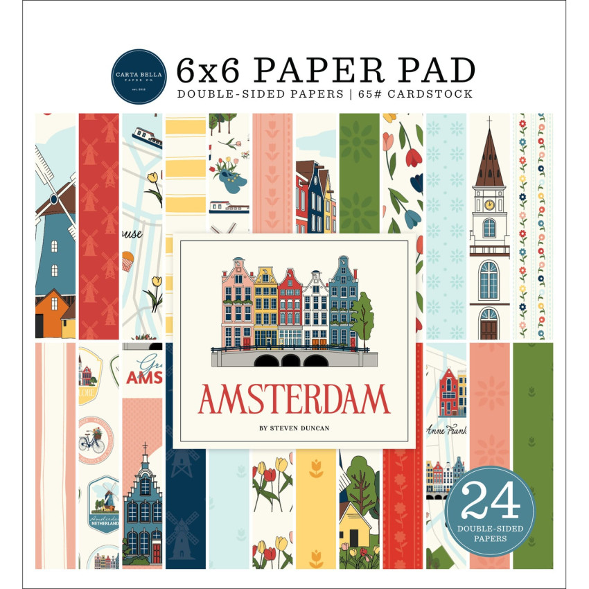 Carta Bella - Designpapier "Amsterdam" Paper Pad 6x6 Inch - 24 Bogen