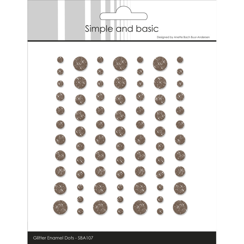 Simple and Basic - Glitter Enamel Dots "Coffee"