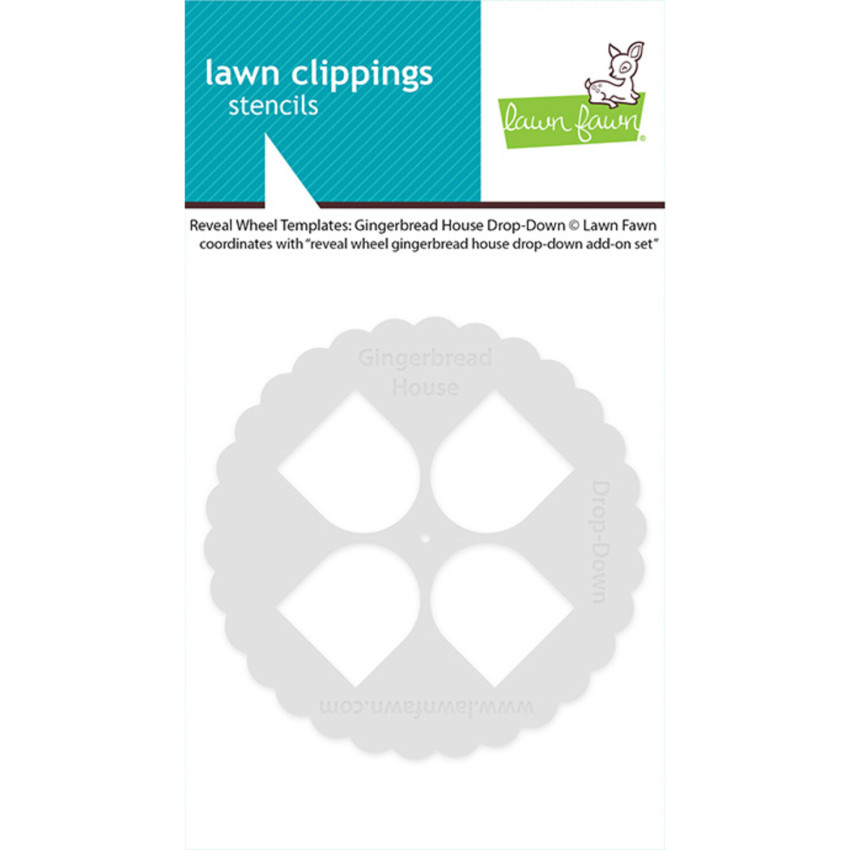 Lawn Fawn - Schablone "Gingerbread House Drop-Down" Stencil