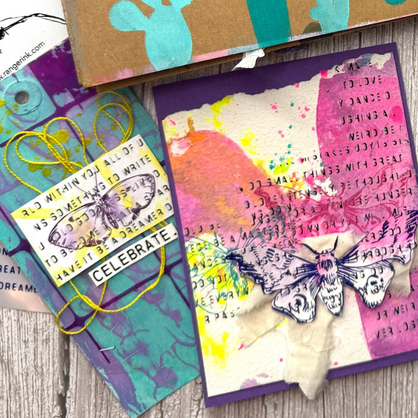 Ranger - Dina Wakley Media Rub-Ons "Flutters"
