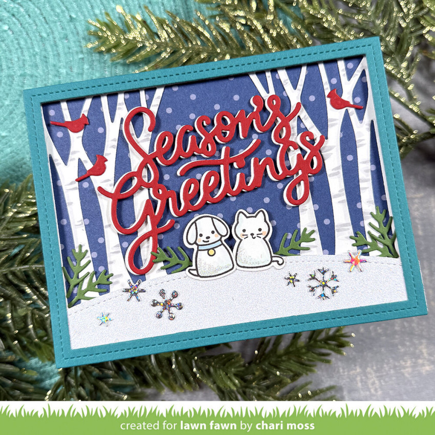 Lawn Fawn - Stanzschablone "Giant Season's Greetings" Lawn Cuts Dies