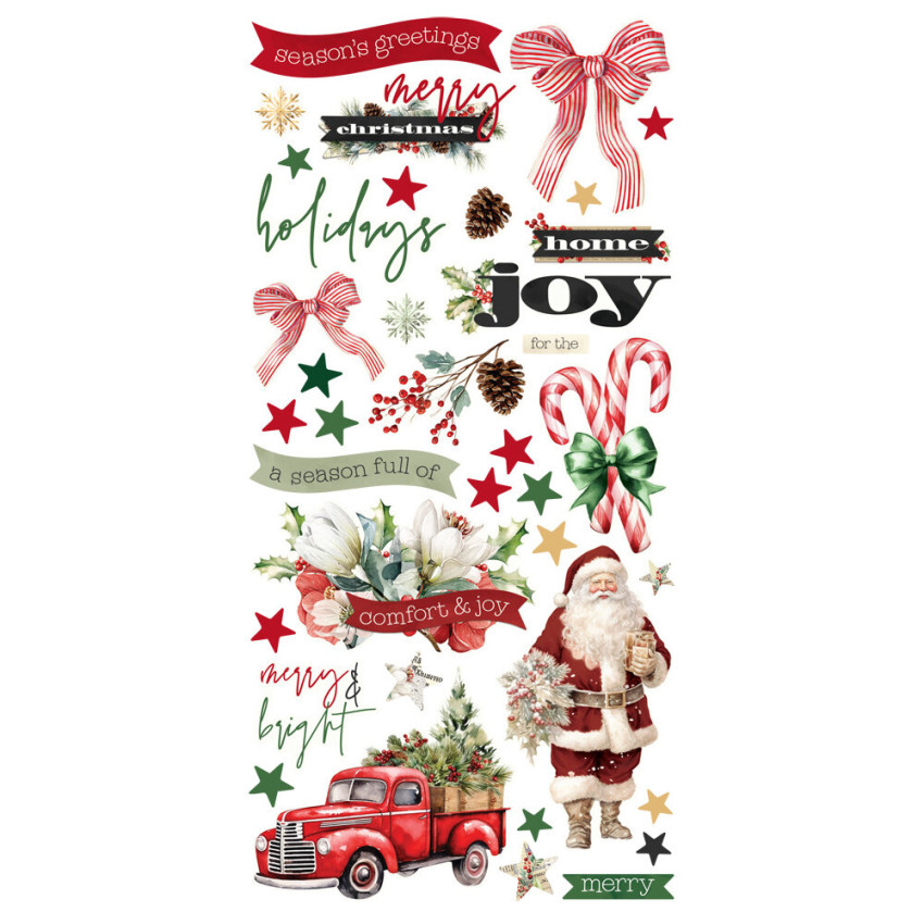 Simple Stories - Simple Vintage Old-Fashioned Christmas - Simple Cards Kit 12x12 Inch