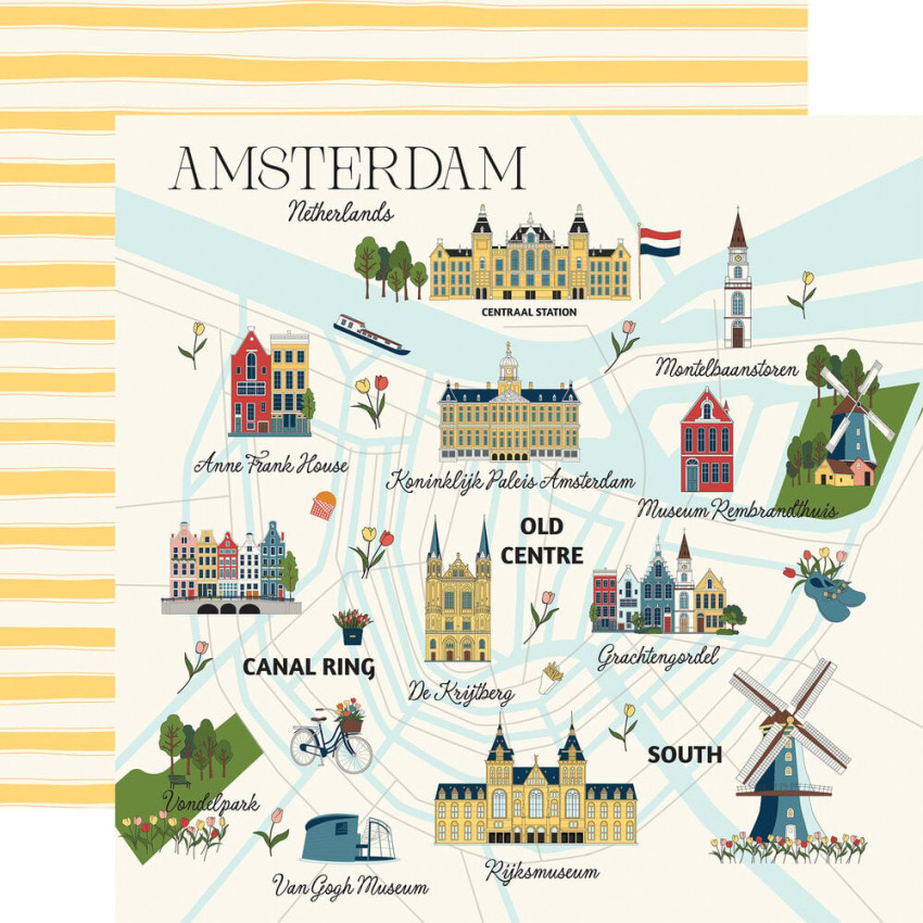 Carta Bella - Designpapier "Amsterdam" Collection Kit 12x12 Inch - 12 Bogen